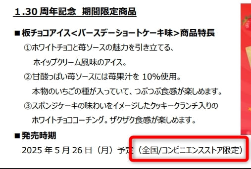 板チョコアイスが売ってる場所